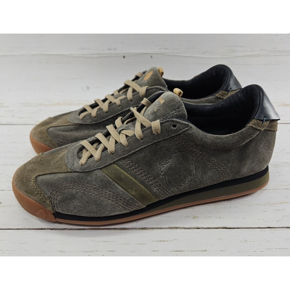 Satorisan Stardust Suede Deep Khaki Size 41 Womens 9.5 Mens 8 Shoes Retro